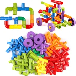 pulsbery Assembling Shape Building Block Activity Fun and Learning Train (Multi) Blocks image 5