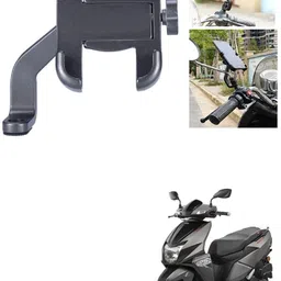 autognix Mirror Fitting Metal Mobile Holder For TVS NTORQ Bike Mobile Holder image 1