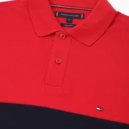 Tommy Hilfiger Men Colourblocked Polo Collar Cotton T-shirt image 2