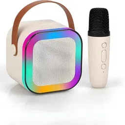 NHOUSE G33_K12Wireless karaoke mic speaker with Bluetooth compatibility and RGB lights 10 W Bluetooth Home Audio Speaker image 1