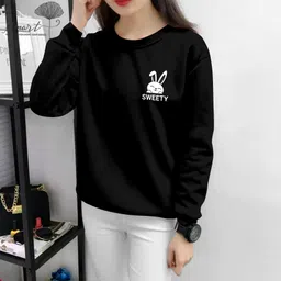 hkcollection Women Printed, Typography Round Neck Cotton Blend Black T-Shirt-picture-17