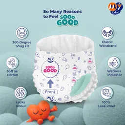 myaid SOOO GOOD Super Soft Baby Diaper Pants – Fast Absorption , Rash-Free, Leak-Proof - S image 4