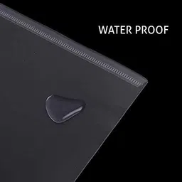 jsm Plastic A4 Document File Bag, Transparent Envelope Holder Storage Case, Snap Button Organizer, My Clear Plastic Container - Pack of 10 image 5