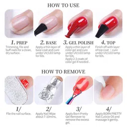 BORN PRETTY Black Spar Series Glossy UV LED Color Gel Nail Polish 10ml- Shade BP145 image 2