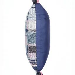 Mezposh Blue & Multi Checked Square Cushion Cover image 5