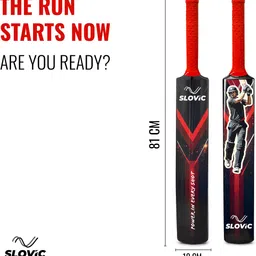 slovic Lightweight High-Quality Plastic Tennis Cricket Bat for Kids| Indoor & Outdoor| PVC/Plastic CricketBat For 12 - 14 Yrs image 2