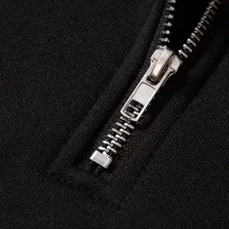 christy world Men Solid High Neck Black Sweater image 5