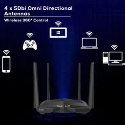TENDA AC10 AC1200 Gigabit Wireless Router 5 GHz, 2.4 GHz 1200 Mbps Wifi Speed Dual Band External Antenna Ethernet (Cable Broadband) image 3