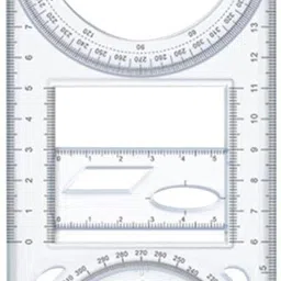 samvardhan Multifunctional Geometric Ruler Mathematics Drawing Template for Woodworking Ruler-picture-11