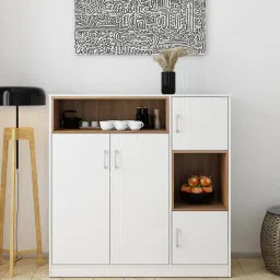 casacraft from pepperfry Fusion Sideboard In Frosty White Color image 1