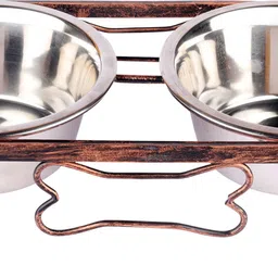 home bargains Stainless Steel Dog Food and Water feeding Bowl Stand for Medium Dogs Iron Pet Bowl-picture-13