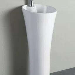 alpha Table Top Premium Designer Ceramic Wash Basin with waste pipe & Coupling Pedestal Wash Basin Pedestal Basin image 2