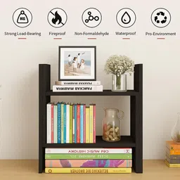 enigmatic woodworks H Shape Wooden Book Shelf for Kids, Study & Living Room Engineered Wood Open Book Shelf image 2