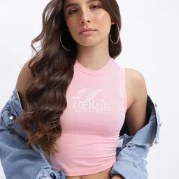 glitchez Casual Regular Sleeves Printed Women Pink Top-picture-39