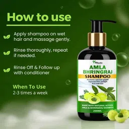 the 99 herbs company Amla Bhringraj Shampoo 200ml (Pack of 2) | Hair Growth & Anti Hair Fall image 3