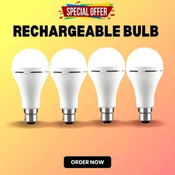 sacro Rechargeable Emergency Bulb Inverter Bulb for home 3Hr battery backup_Pack4 L487 3 hrs Bulb Emergency Light-picture-13