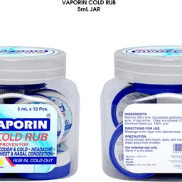 vaporin Coldrub - 5 mL(Pack of 12) Balm image 3