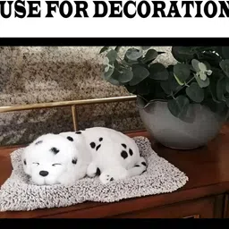 ccmm Universal White Car Interior Dashboard Durable White Sleeping Cute Dog Toy-8 Decorative Showpiece - 15 cm image 4