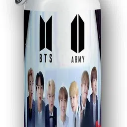 printingzone Bts sipper Bts water Bottle Aluminium 600 Water bottle for Girls Boys(BS-03) 600 ml Water Bottle-picture-12