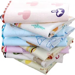 Liyana Collection Cotton Handkerchief/Rumal/Face Towel for Women's - Set of 6 (10" x 10") ["Multicolor"] Handkerchief-image-3