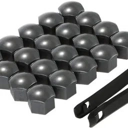 vasadigital 20Pcs Car Truck Wheel Tyre Center Hub Screw 17mm Protect Cap Gray Wheel Cover For Volkswagen, Renault, Honda, Mahindra, Maruti 3 Series-picture-19