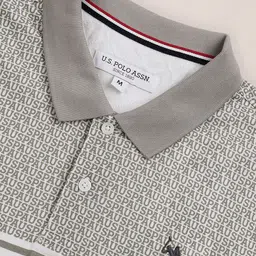 U.S. Polo Assn. Striped Polo Collar Short Sleeves Cotton Slim Fit T-shirt image 3