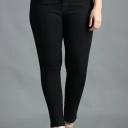 cfh Women Slim Mid Rise Black Jeans-picture-27