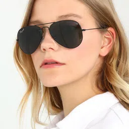 RESIST EYEWEAR Aviator Sunglasses with UV Protected Lens 01 Arc Black image 4