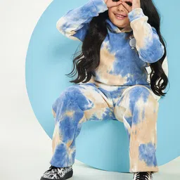 Stylo Bug Girls Abstract Printed Hooded Sweatshirt With Trousers image 5