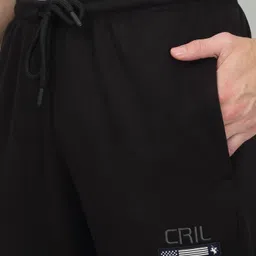 cantabil Men Solid Black Track Pants image 4