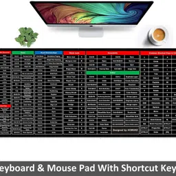 Shop Stoppers Shortcut Keyboard Mat With All the Essential Shortcut Large Size For Game & Work Mousepad-image-32