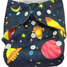 chinmay kids Combo of Quirk Reusable Baby Washable Cloth Diaper Nappies with Multi Layered Baby Insert Pads (Set of 2) (Multi- Colour) (Assorted Colours) image 2