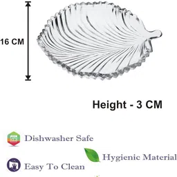 tdmm Elegant Leaf Shape Plate Quarter Plate For Serving Dry Fruit Gift & Decor Quarter Plate image 3