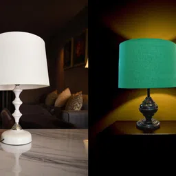 Classy Table Lamp 46 cm, Textured Shade Hand Crafted Lamp Table Lamp-image-85