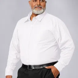 metronaut plus Men Regular Fit Solid Spread Collar Formal Shirt image 3