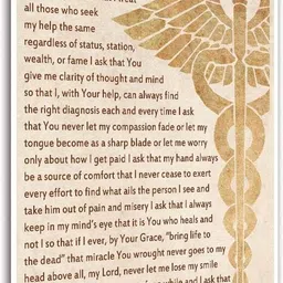 artinkart Poster for Room and Office-Motivational Poster-Doctor Prayer for Clinic Hospital-Paper Print (18inch x 12inch, Unframed) Photographic Paper-picture-14