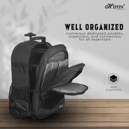 Hiffin 2-in-1 Convertible Backpack Rolling Case for Cameras and Gear with Great Capacity, User-Friendly DesignCamera Bag image 3