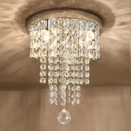 kabhaveneshu craft Modern Ceiling Light LED Crystal Jhoomar Chandelier for Living Room Chandelier Ceiling Lamp-picture-16