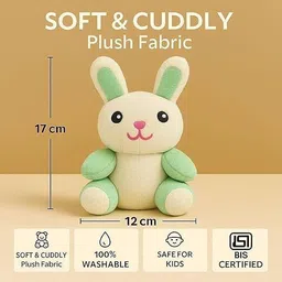 mohit soft toys Cute Plush Stuffed Rabbit Green and Lite Green for Baby Boys and Girls - 17 cm image 3