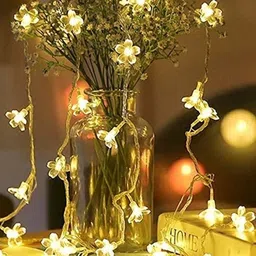 atnep 16 LEDs 3.2 m Yellow Steady Flower Rice Lights image 2