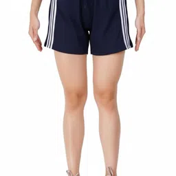 jocker Striped Women Dark Blue Boxer Shorts, Casual Shorts, Gym Shorts, Night Shorts, Regular Shorts, Sports Shorts-picture-29