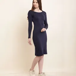 shyammc Women Bodycon Light Blue Above Knee/Mid Thigh Length Dress image 1