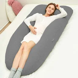 ag pro comfort Velvet U-Shape Solid Microfiber Pregnancy/Maternity Pillow for pregnant women Polyester Fibre Solid Pregnancy Pillow Pack of 1 image 5