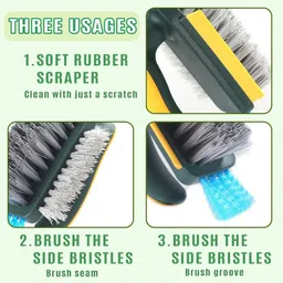rhhg ecom 4 in 1 Tile Grout Brush Cleaner Floor scrubber Clean Window, Sink, Kitchen, Plastic Wet and Dry Brush image 4
