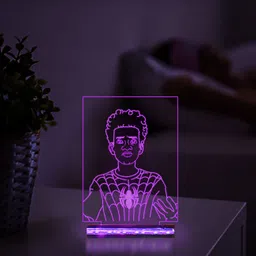 starlaser 3D illsuion Spiderman Across The SpiderVerse258 Acrylic Night lamp Table Lamp image 4