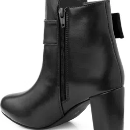 yuvrato baxi Elegant High Ankle Zipper Boots with Decorative Buckle and Fashion Trend Slip On For Women image 3