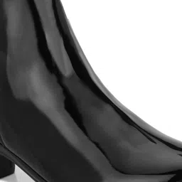 El Paso Women Black Solid Boots image 3