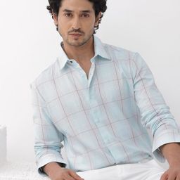 RARE RABBIT Men Raul Regular Fit Opaque Checked Shirt-picture-37