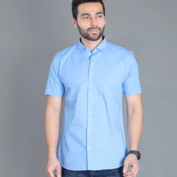 5th anfold Men Slim Fit Solid Slim Collar Casual Shirt-picture-17