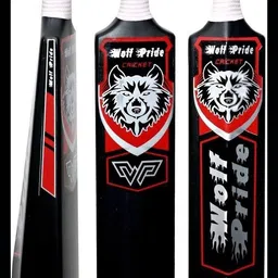 wolf pride WP Kids PVC/Plastic Red/W Black Tennis Cricket Bat (400g) No5 #_PK56 PVC/Plastic Cricket Bat For 9 - 11 Yrs-picture-17
